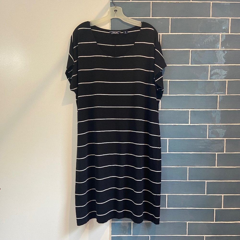 Black White Luxury Cotton Shift Dress